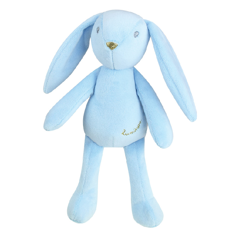  - luminou - peluche luminescente lapin bleu 20 cm 